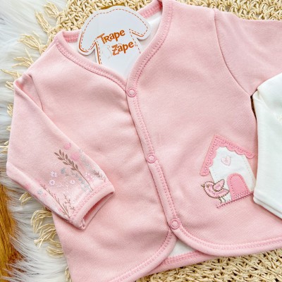 Conjunto de Malha 3 Peças - Passarinhos - Rose